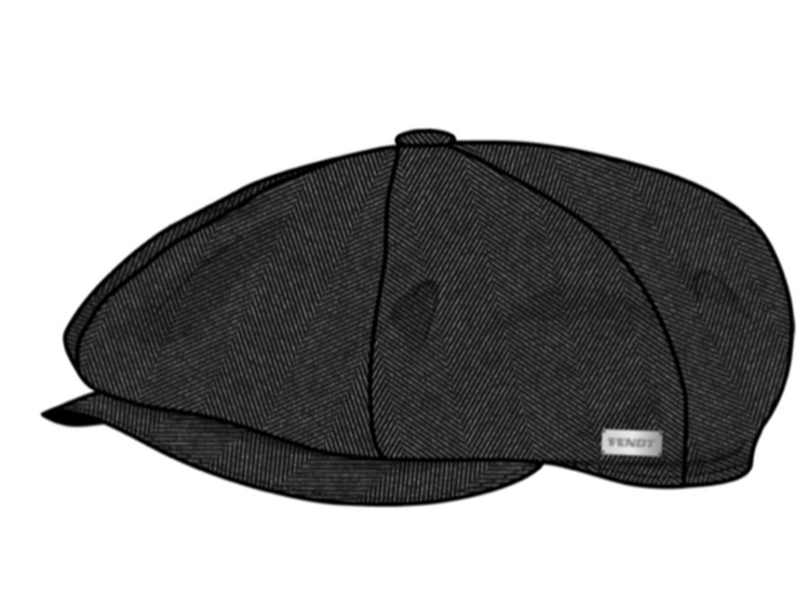 Black and white flat cap online