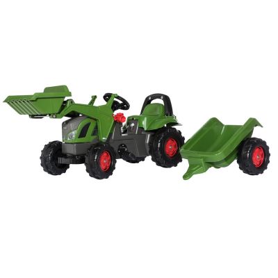 Tretschlepper Fendt 516 Vario mit Frontlader und Anhänger 