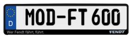 NUMMERPLADERAMME "WER FENDT FÄHRT..."