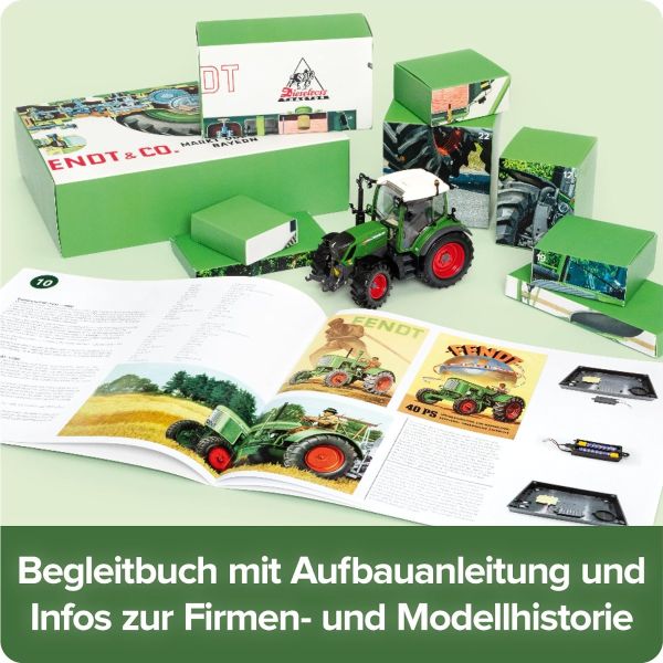 Adventskalender als Modellbausatz des Fendt Vario 313 (1:32) inkl. Soundmodul und 52-seitigem Begleitbuch