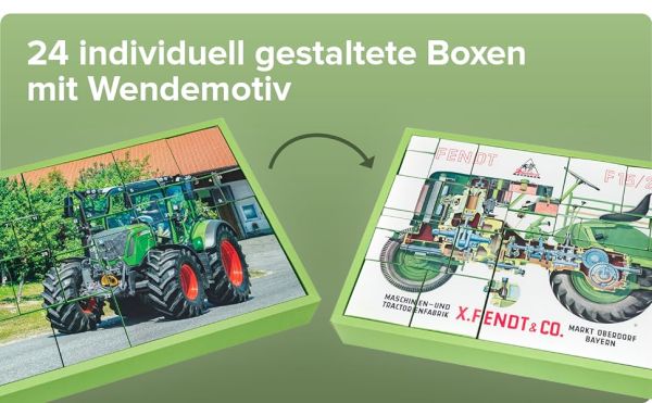 Adventskalender als Modellbausatz des Fendt Vario 313 (1:32) inkl. Soundmodul und 52-seitigem Begleitbuch