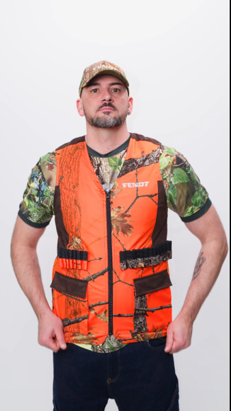 Fendt Hunting Gilet – Signal Orange Camouflage - Zoom 8