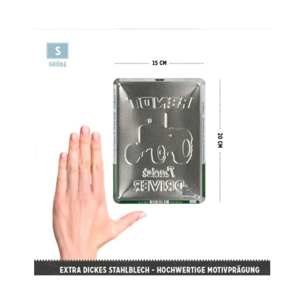 Insegna in metallo con trattore Fendt – Targa da parete vintage in acciaio (15 × 20 cm) - Zoom 3
